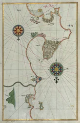 Carte de la côte est de la Méditerranée avec la ville de Tyr